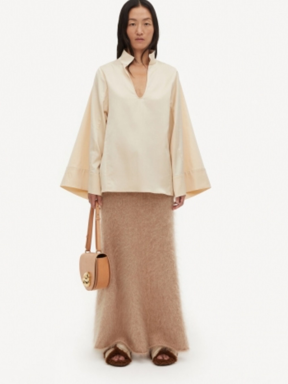 By Malene Birger Lomaria Wide-Sleeve Blouse Undyed New W Tags Size 38 $430